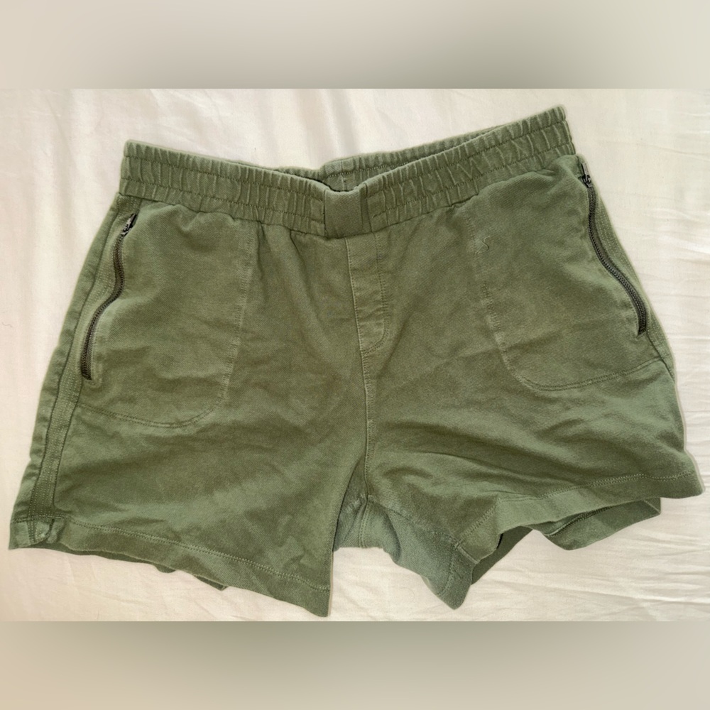 Olive Green Casual Shorts